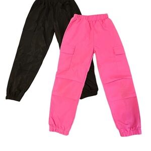SHEIN Kids Pink and Black Joggers